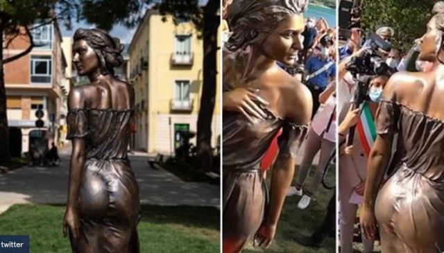 Ιταλία: Θύελλα αντιδράσεων για το άγαλμα της... σέξι αγρότισσας