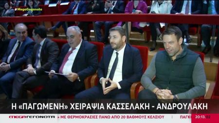 Συνάντηση Κασσελάκη-Ανδρουλάκη στο «Σταύρος Νιάρχος», σε απονομή βραβείων