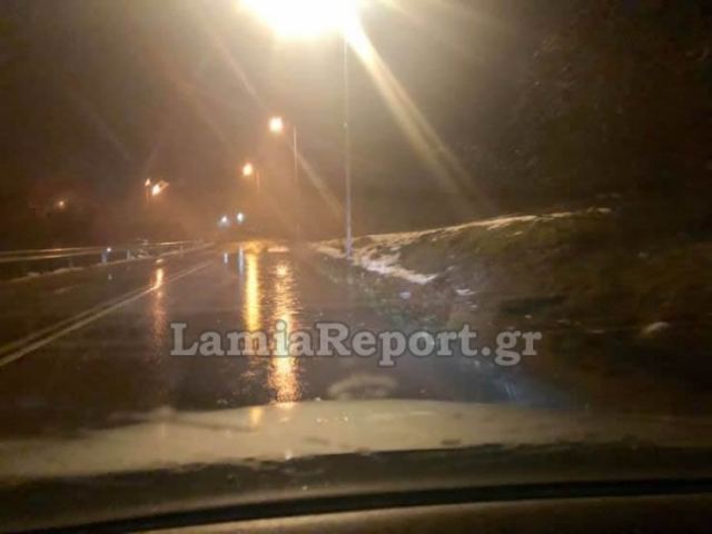 Φθιώτιδα: Πλημμύρισε η εθνική οδός Λαμίας - Καρπενησίου