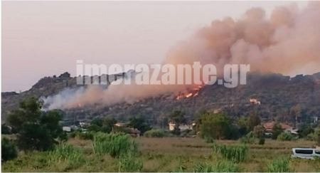 Φωτιά στη Ζάκυνθο: Μήνυμα του 112 στους κατοίκους των περιοχών Τσιλιβί-Μπόχαλη