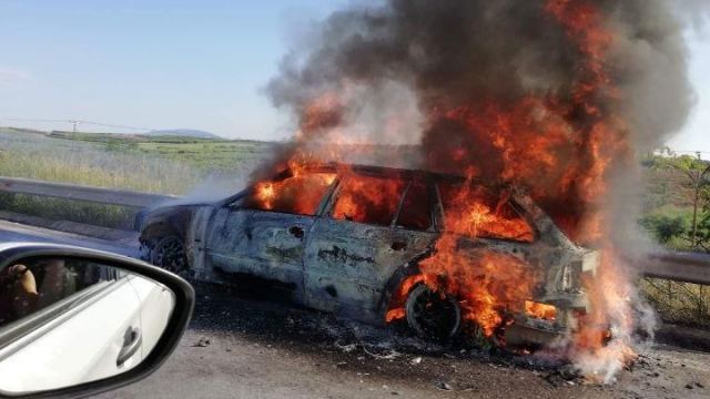 Νεκρός οδηγός σε Ι.Χ. που άρπαξε φωτιά εν κινήσει