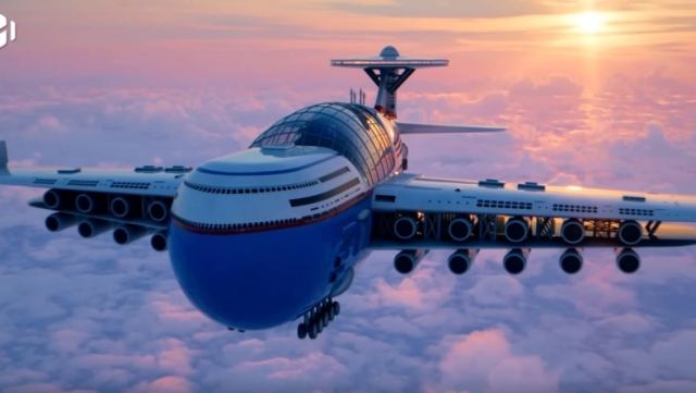 Το μέλλον των αερομεταφορών: Το ιπτάμενο ξενοδοχείο που θα μεταφέρει 5.000 επισκέπτες (vid)