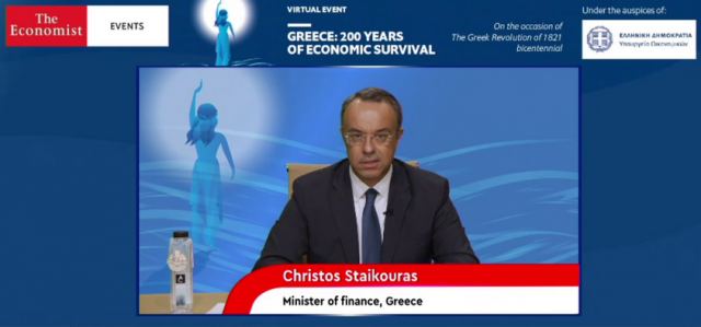 Ομιλία Σταϊκούρα στο διαδικτυακό συνέδριο του Economist