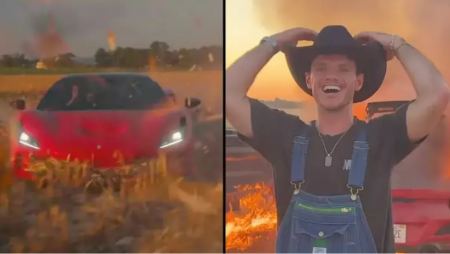 Youtuber: Έκαψε κατά λάθος τη Ferrari του στην προσπάθειά του να αυξήσει τα views - Βίντεο