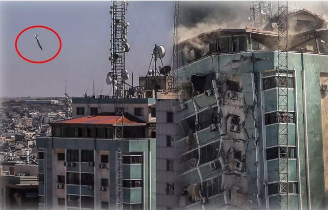 Γάζα: Ο πύραυλος του Ισραήλ χτυπά το κτίριο των Associated Press και Al Jazeera – Εικόνες σοκ