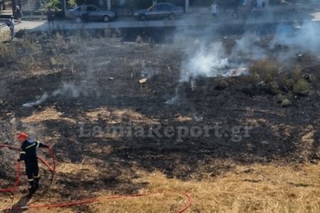 Λαμία: Αναστάτωση από πυρκαγιά σε κατοικημένη περιοχή - Δείτε εικόνες