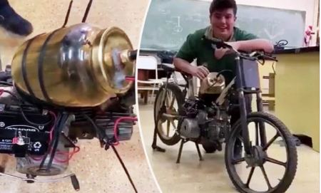 Ένα 18χρονο αγόρι σχεδίασε και κατασκεύασε μια μοτοσυκλέτα που κινείται αποκλειστικά με αλμυρό νερό