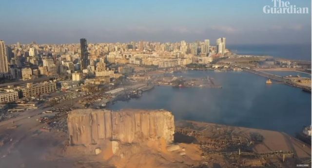 Βηρυτός: Βίντεο από drone δείχνει το ισοπεδωμένο λιμάνι – Συγκλονιστική εικόνα