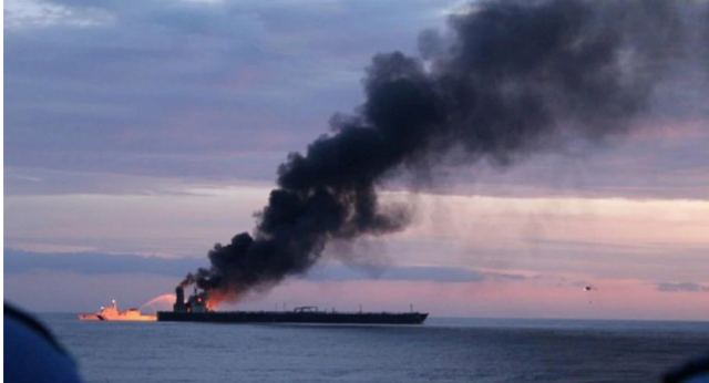 Πυρκαγιά σε δεξαμενόπλοιο ανοιχτά της Σρι Λάνκα - Ενας νεκρός, 5 Ελληνες στο πλήρωμα [εικόνες]