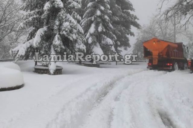 Μισό μέτρο χιόνι στα ορεινά χωριά του Δήμου Λαμίεων - Δείτε εικόνες
