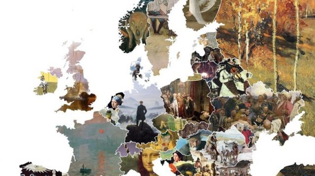 Φανταστικός χάρτης αποκαλύπτει τα πιο εμβληματικά έργα τέχνης των ευρωπαϊκών χωρών