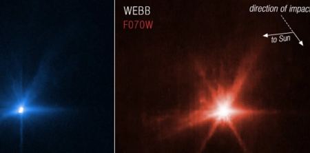 Εντυπωσιακό: Τα τηλεσκόπια Webb και Hubble φωτογράφισαν ταυτόχρονα την πρόσκρουση του DART στον αστεροειδή
