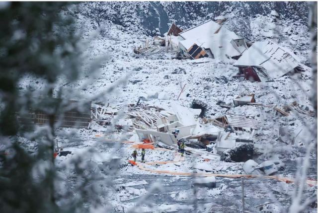 Νορβηγία: 6 νεκροί και 4 αγνοούμενοι από την κατολίσθηση