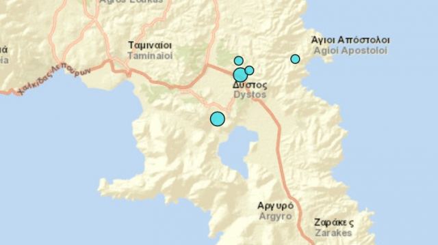 Ασθενείς σεισμικές δονήσεις ανησύχησαν την κεντρική και νότια Έυβοια