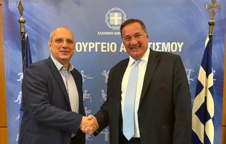 Με τον Πρόεδρο της Ελληνικής Ολυμπιακής Επιτροπής συναντήθηκε ο Γιάννης Οικονόμου