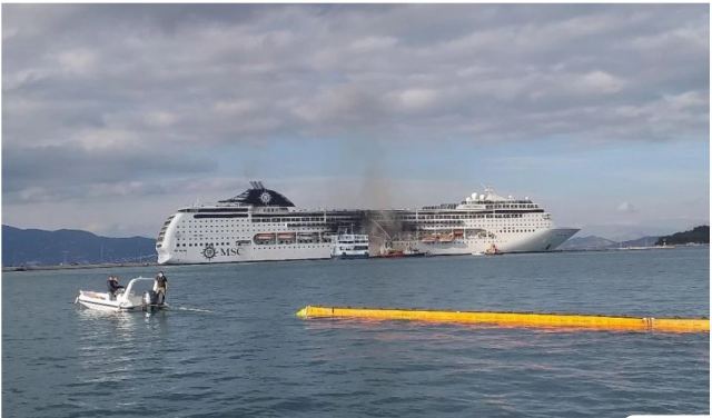 Κέρκυρα: Υπό μερικό έλεγχο η φωτιά στο κρουαζιερόπλοιο