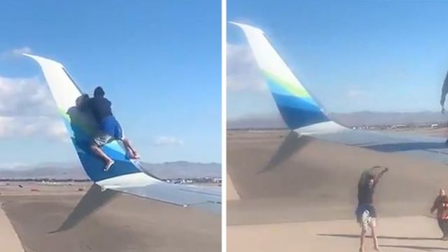 Λας Βέγκας: Σκαρφάλωσε στο φτερό αεροπλάνου λίγο πριν την απογείωση - Επεισοδιακή σύλληψη - ΒΙΝΤΕΟ