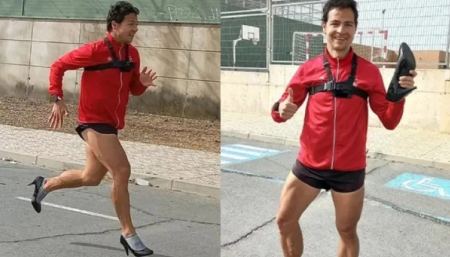 Άνδρας έκανε παγκόσμιο ρεκόρ στα 100 μέτρα τρέχοντας με…τακούνια (ΒΙΝΤΕΟ)
