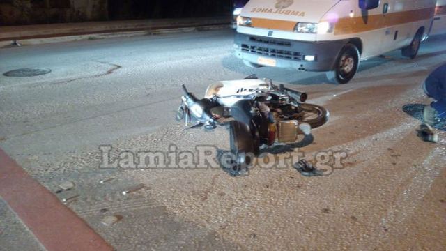 Δυο νέοι στο Νοσοκομείο Λαμίας μετά από πτώση με μηχανάκι