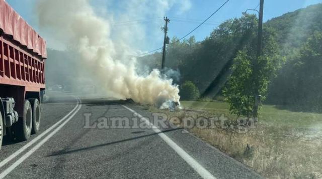 Μάχη με τις φλόγες στην εθνική οδό Λαμίας - Καρπενησίου. Κινδύνευσαν σπίτια! (ΒΙΝΤΕΟ)