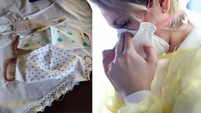 Λαμιώτισσα ράβει μάσκες για το νοσηλευτικό προσωπικό