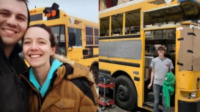 Ζευγάρι αγόρασε σχολικό λεωφορείο και το μετέτρεψε σε ένα πλήρως λειτουργικό σπίτι!