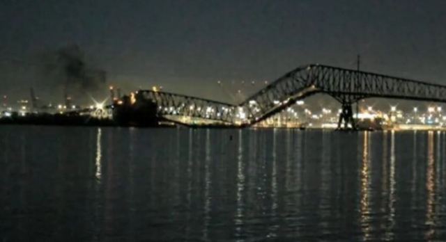 Κατέρρευσε η γέφυρα Key Bridge στη Βαλτιμόρη - Έπεσε επάνω της φορτηγό πλοίο