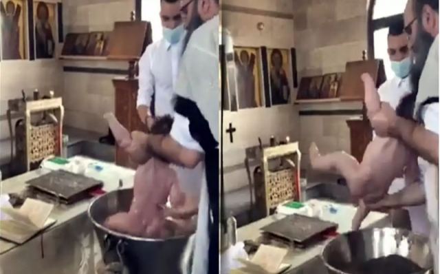 Σάλος στην Κύπρο με παπά που βασάνισε μωρό στη βάφτιση! (video)