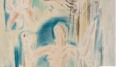 Κωνσταντίνος Παρθένης, Η αποθέωση της Ομορφιάς [δεκαετία 1940], λάδι σε μουσαμά, 322 x 160