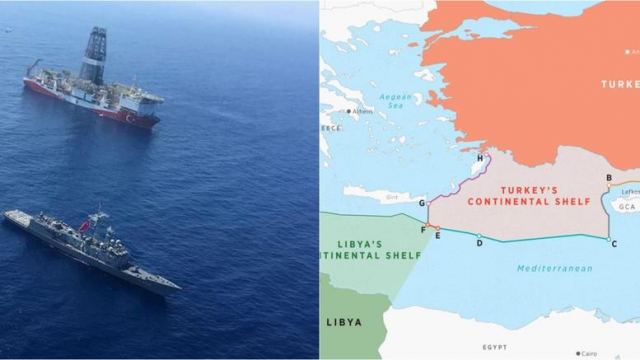 Η Τουρκία πάει στα άκρα: Νέοι χάρτες με τις βλέψεις της στην Αν.Μεσόγειο