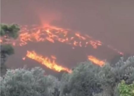 Φωτιά στη Ρόδο: Ο πυροστρόβιλος που δημιουργήθηκε από τους ανέμους σε βίντεο ντοκουμέντο