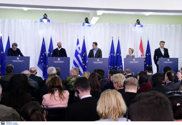Μητσοτάκης: «Ασύμμετρη απειλή στα ανατολικά σύνορα της Ελλάδας» - Πρόεδρος Κομισιόν: «Οικονομική υποστήριξη 700 εκατομμυρίων στην Ελλάδα»