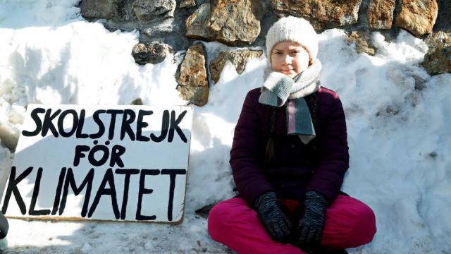 Η 15χρονη ακτιβίστρια από την Σουηδία στο Νταβός