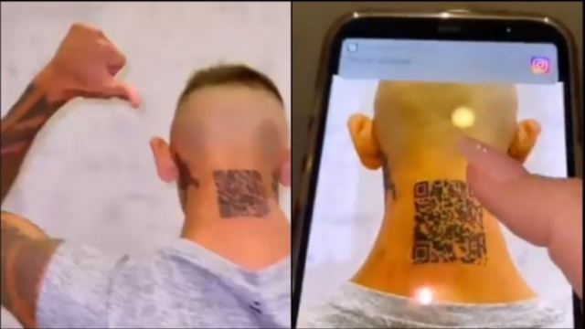 Influencer έκανε τατουάζ ένα QR Code που θα ανοίγει το Instagram του, αλλά τελικά δεν δουλεύει (pic &amp; vids)