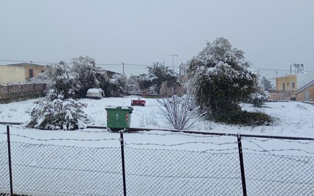 Συνεχίζεται η χιονόπτωση στο Μαρτίνο (ΦΩΤΟ)