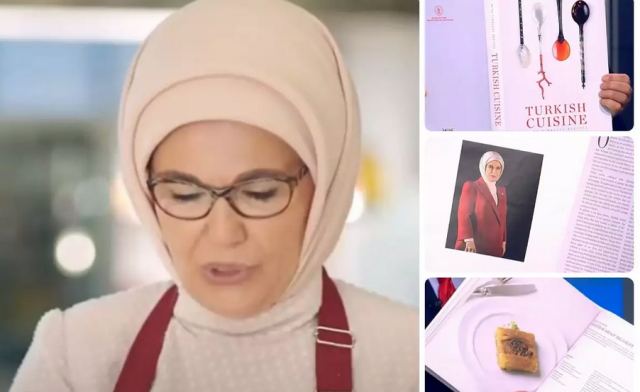 Εμινέ Ερντογάν: Έστειλε βιβλίο με τις συνταγές της στον ΣΚΑΪ