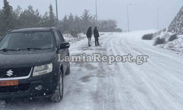 Χιόνια και στα χωριά της Λαμίας - ΒΙΝΤΕΟ