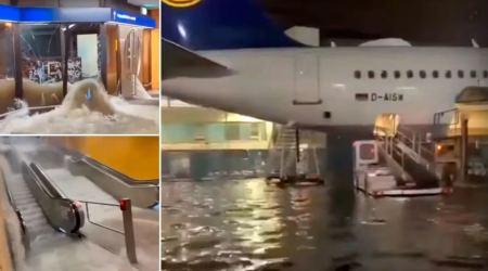Γερμανία: Πλημμύρισε το αεροδρόμιο της Φρανκφούρτης, καθυστερήσεις πτήσεων - Απίστευτα βίντεο