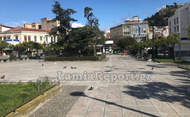 Λαμία: Μόνο περιστέρια στην πλατεία - Δείτε εικόνες
