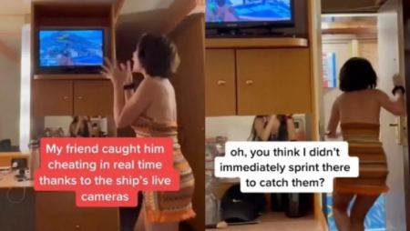 Influencer έπιασε τον σύντροφό της να την απατά από τις κάμερες ασφαλείας κρουαζιερόπλοιου