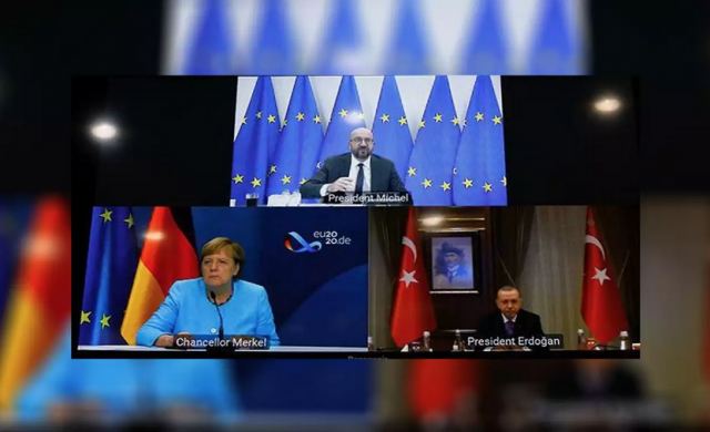 Ερντογάν σε Μέρκελ και Μισέλ: Είμαστε έτοιμοι για διαπραγματεύσεις αλλά εξαρτάται από την Ελλάδα
