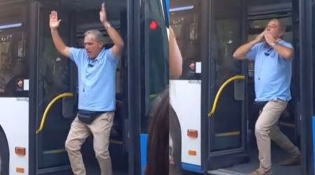 Ρόδος: Ο «τρελός» οδηγός λεωφορείου που λατρεύουν οι ντόπιοι - Άφησε το τιμόνι και άρχισε το χορό (ΒΙΝΤΕΟ)