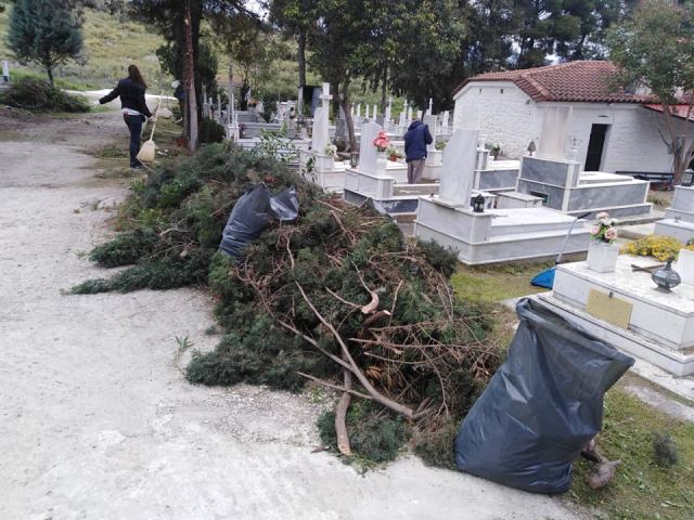 Συνεχίζονται οι εργασίες στα νεκροταφεία του Δήμου Λαμιέων