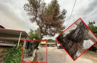 Έσπασε δέντρα, σήκωσε σκεπές και τσιμέντα το μπουρίνι στο Δήμο Μακρακώμης (ΦΩΤΟ)