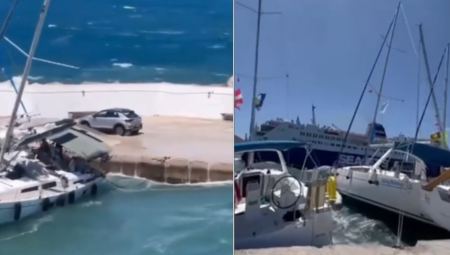 Σκόπελος: Το καράβι της γραμμής δημιούργησε... απίστευτη φουρτούνα στο λιμάνι - Δείτε βίντεο