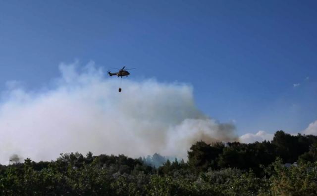 Φωτιά στην Κερατέα - Ισχυρές δυνάμεις της πυροσβεστικής