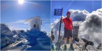 Ένας Λαμιώτης στέλνει το δικό του μήνυμα από την κορυφή του χιονισμένου Βελουχίου (BΙΝΤΕΟ - ΦΩΤΟ)