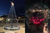 Άναψαν τα Χριστουγεννιάτικα δέντρα σε Έξαρχο και Κυρτώνη