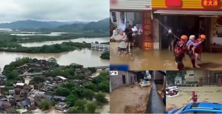 Σφοδρές πλημμύρες στην Κίνα: 11 αγνοούμενοι, δεκάδες χιλιάδες εκκένωσαν τα σπίτια τους