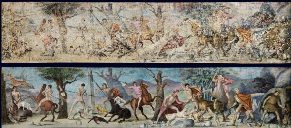Βεργίνα: Η τοιχογραφία με το κυνήγι από τον τάφο του Φιλίππου Β΄